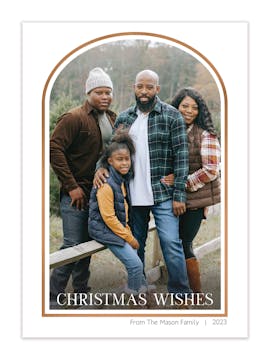 Arch Frame Foil Pressed Holiday Photo Card