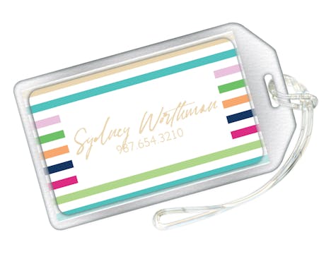 Colorful Stripes Luggage Tag