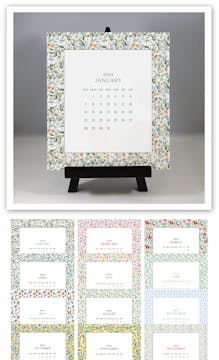 Watercolor Patterns 2024 Desk Calendar & Easel