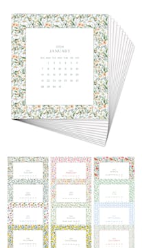 Watercolor Patterns 2024 Desk Calendar Refill