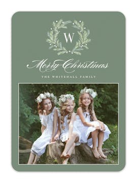 Rosemary Wreath Holiday Photo Card