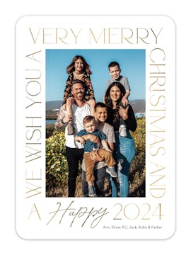 Framed Wishes Holiday Photo Card