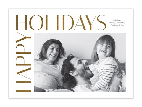 Glistening Days Foil Pressed Holiday Photo Card