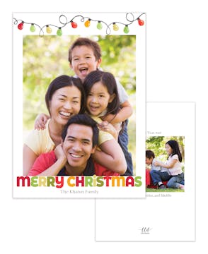 Bright Christmas Holiday Photo Card