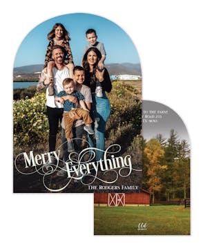 Merry Everything Arch Shape Holiday Photo Card