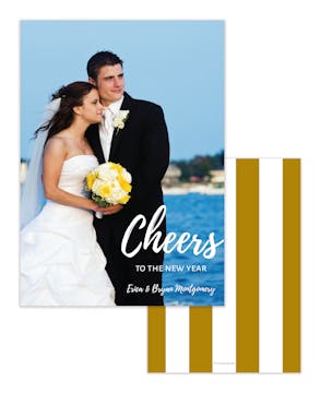 New Year Cheers Holiday Photo Card