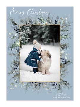 Winter Frost Foil Pressed Holiday Photo Card