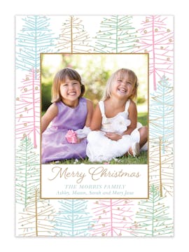 Tinsel Trees Holiday Photo Card