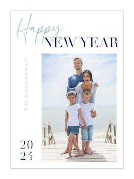 Fresh New Year Holiday Photo Card