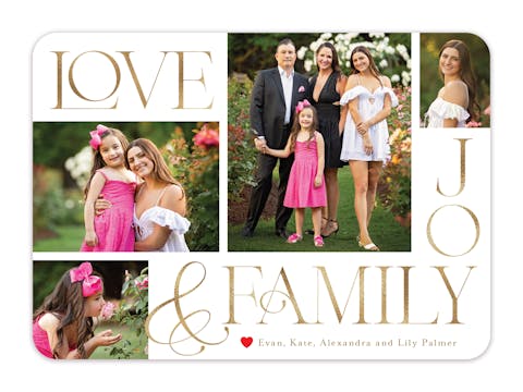Love Joy Family Holiday Photo Card 