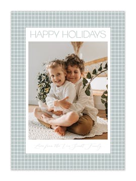 Grid Frame Holiday Photo Card