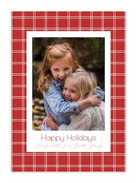 Windowpane Holiday Photo Card