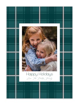 Plaid Frame Holiday Photo Card