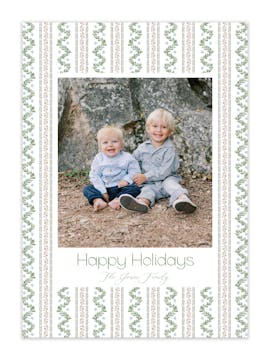 Winter Fronds Holiday Photo Card