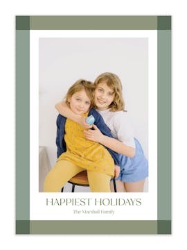 Overlapped Border (Vertical) Holiday Photo Card