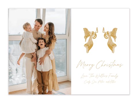 Trumpet Angels Holiday Photo Card