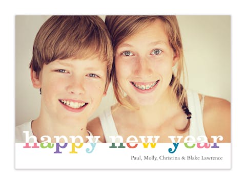 Festive New Year Holiday Photo Card