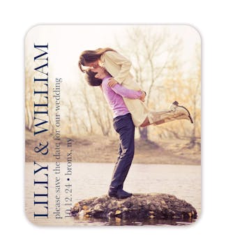 Side Classic Photo Save The Date Magnet