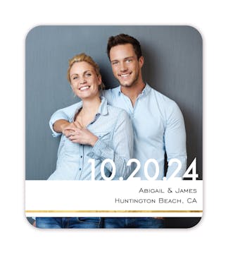 Raised Date Photo Save The Date Magnet