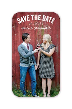 Bicycles Chalkboard Photo Save The Date Magnet