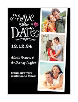 Portraits Black Photo Save The Date Magnet