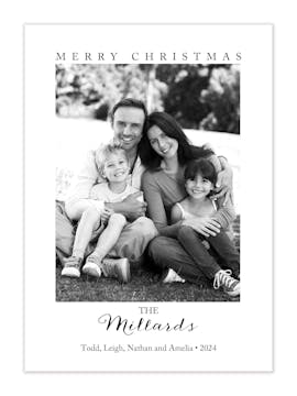 Classic Text Holiday Flat Photo Card