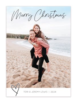 Heartfelt Christmas Holiday Photo Card