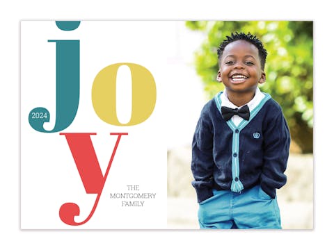 Vivid Joy Holiday Photo Card