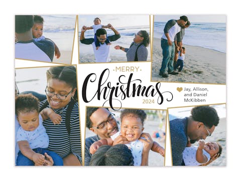 Merry Christmas Collage Holiday Photo Card