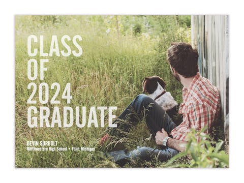 Simple & Bold Graduation Photo Card