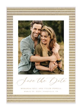 Paragon Foil Pressed Save The Date Photo Card