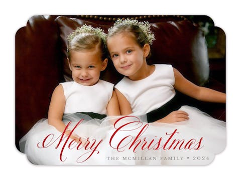 Merry Christmas Foil Pressed Holiday Photo Card