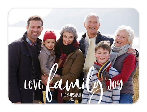 Love Family Joy Holiday Photo Card