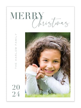 Fresh Christmas Holiday Photo Card