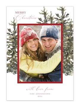 Winter Spruce Holiday Photo Card