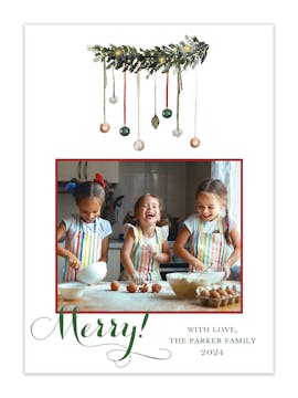 Merry Ornaments Holiday Photo Card