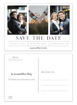 Our Story Photo Save the Date Postcard