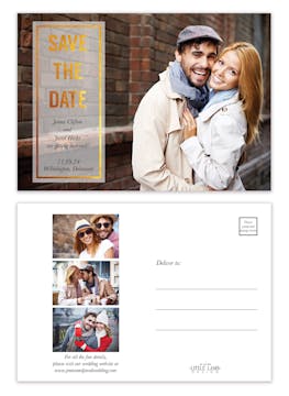 Glowing Save the Date Postcard