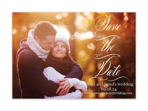 Scrolled Save the Date-Magnet 