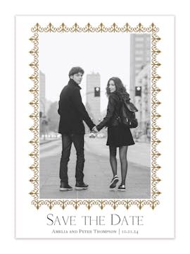 Orleans Foil Pressed Photo Save the Date