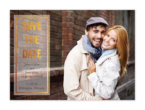 Glowing Save The Date Card