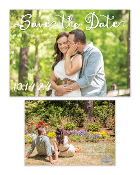 Calligraphy Love Photo Save The Date Card