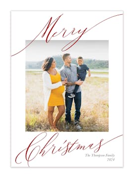 Stylish Merry Christmas Holiday Photo Card