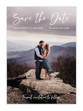 Simply Stated Save the Date Photo Card