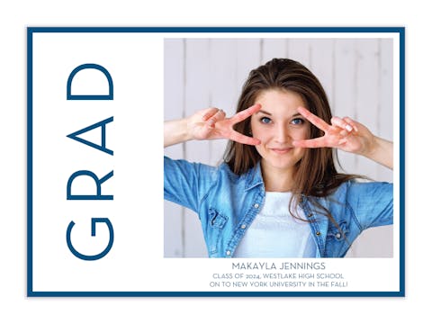 Grad Side Photo Card
