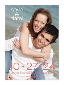 Big Date Save The Date Photo Card
