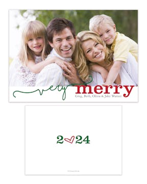 Very Merry Year Holiday Photo Card