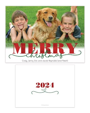 Beaming Christmas Holiday Photo Card 