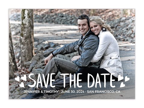 Whimsical Hearts Photo Save the Date