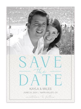 Soft Frame Photo Save the Date 